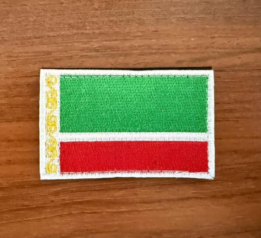Chechen Republic Flag – Green, Red, and White Tactical Military Patch