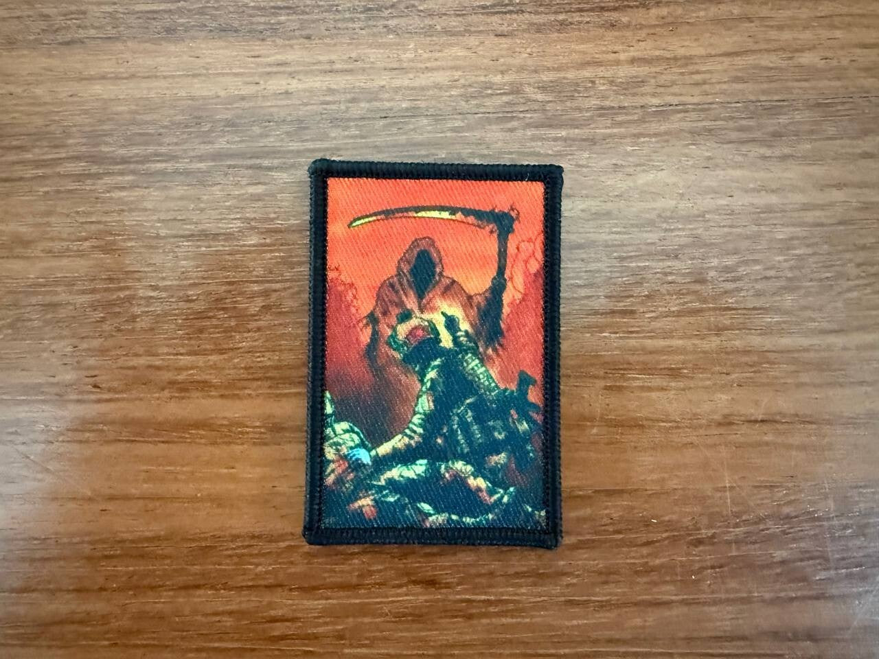 Grim Reaper, Battlefield Art - Russian Military Patch by Korpus Vyshivaniya