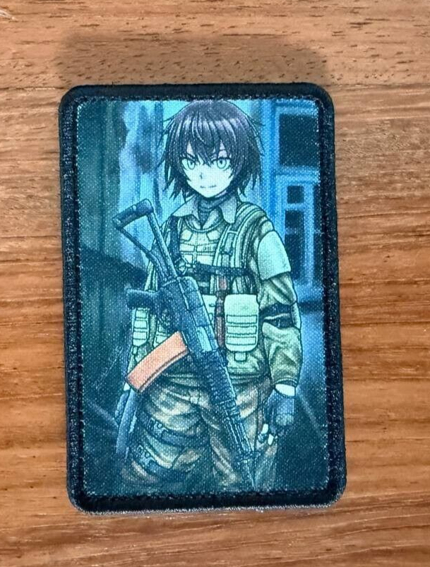 Tactical Anime Soldier Russian Military Patch by Korps Vyshivaniya
