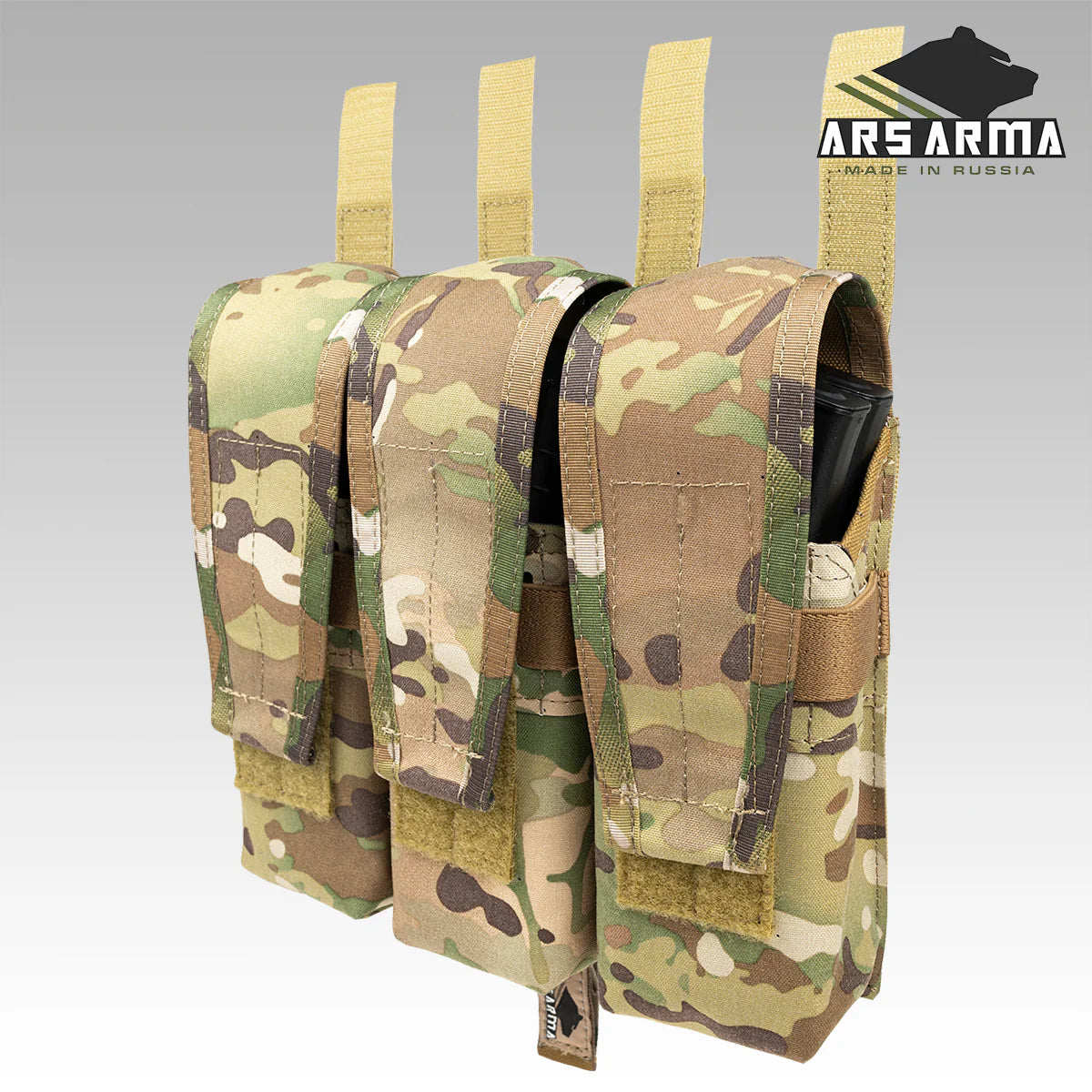 Russian Ars Arma Front Panel Pouch For 6 AK LC - Multicam Camo