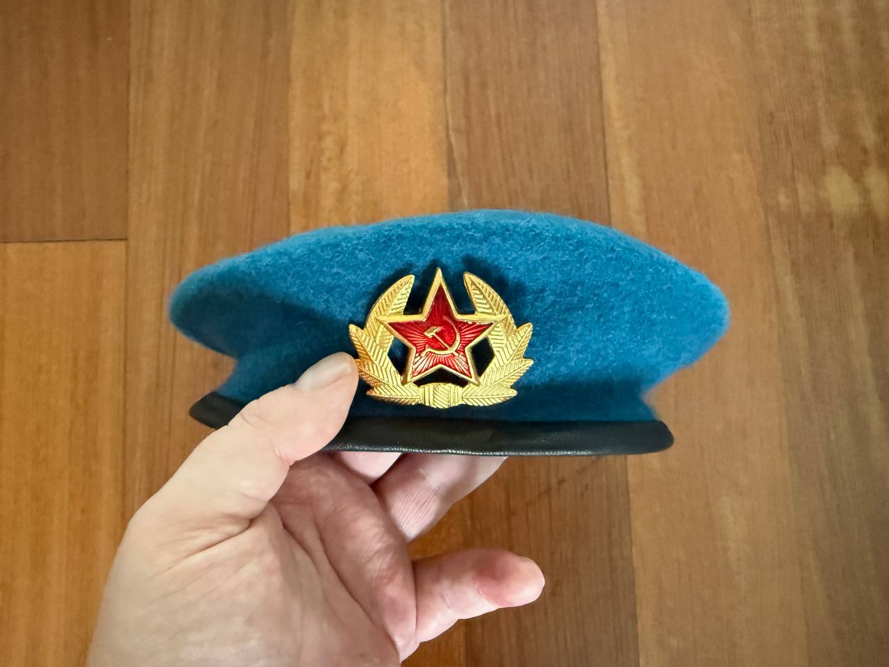 Russian Soviet VDV Airborne Troops Blue Beret with USSR Star- Size 56