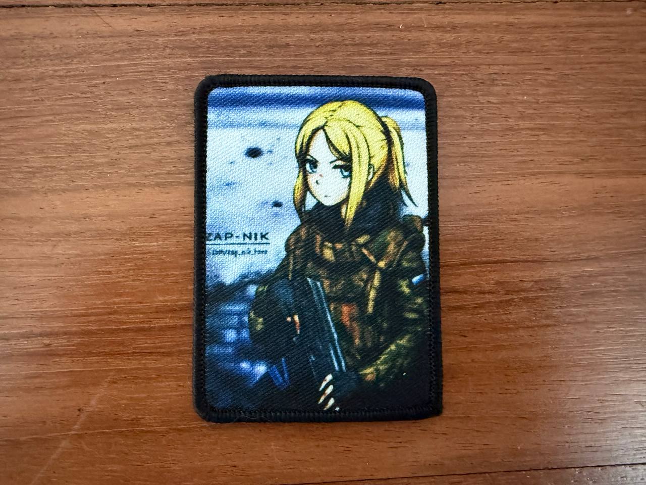Russian Anime Tactical Girl with Rifle Badge - Military Patch