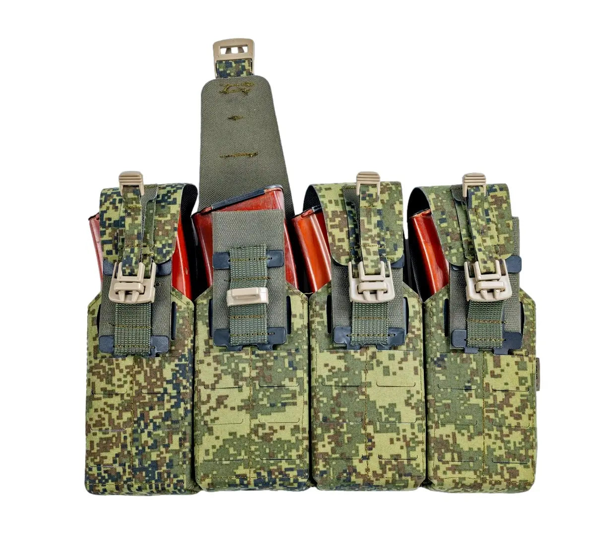 Preorder: Russian Gear Craft AK Quad Mag Pouch - Rigid Silent Flap Closure