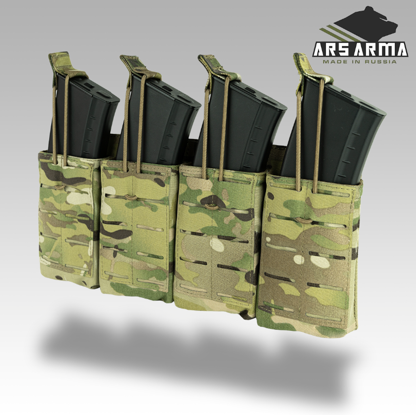 Russian Ars Arma Assault 2.0 LC 4x Mag Pouch - Multicam Camo