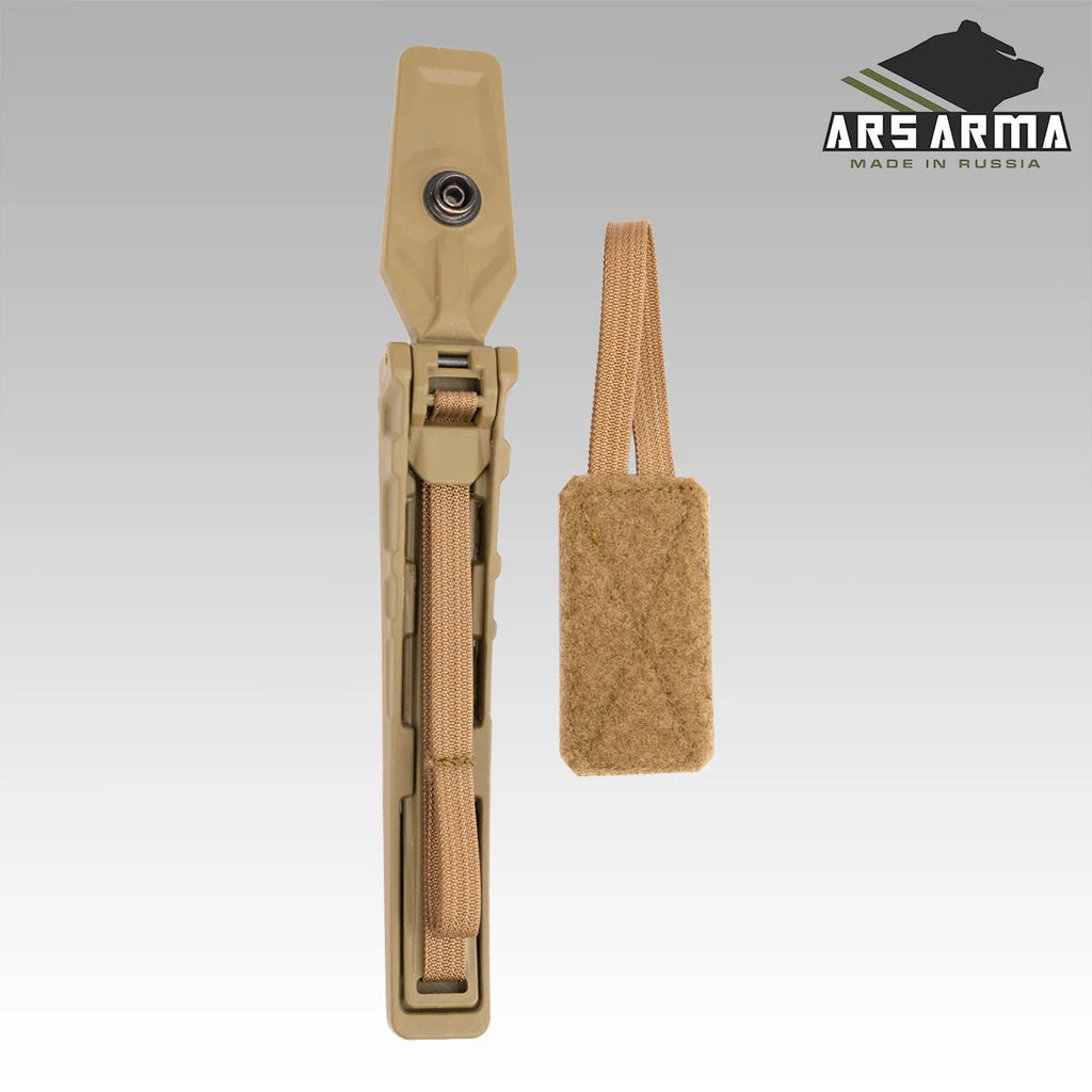 Russian Ars Arma StKSS 2.0 Structural Load Support System (Pair) - Tan, showing two tan support system components with a sturdy strap and attachment features, designed for load bearing.