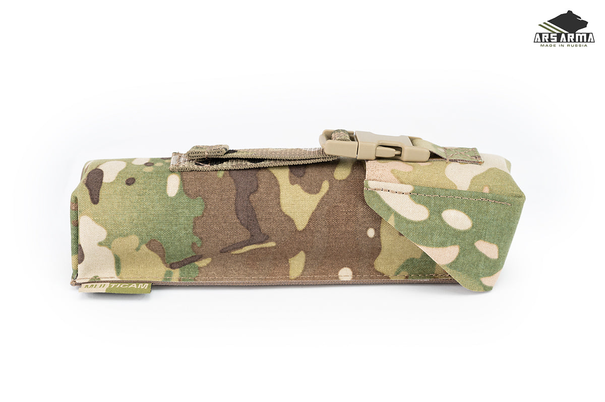 Russian Ars Arma RDG-2 Smoke Grenade Pouch LC - Multicam in camouflage pattern, designed for secure and compact storage of smoke grenades.
