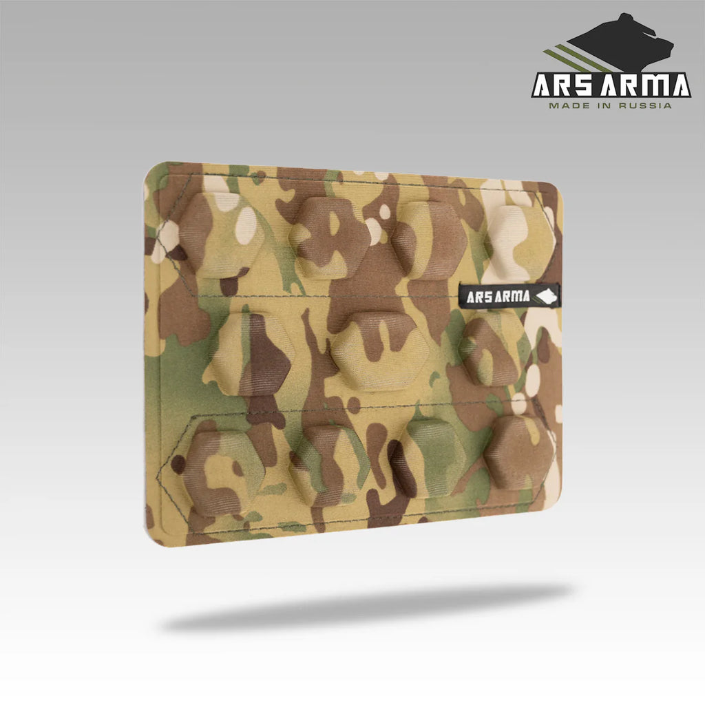 Russian Ars Arma HEXS Cummerbund Pads (Pair) - Multicam pattern padded tactical gear accessory with hexagonal cushioning and ARS ARMA branding.