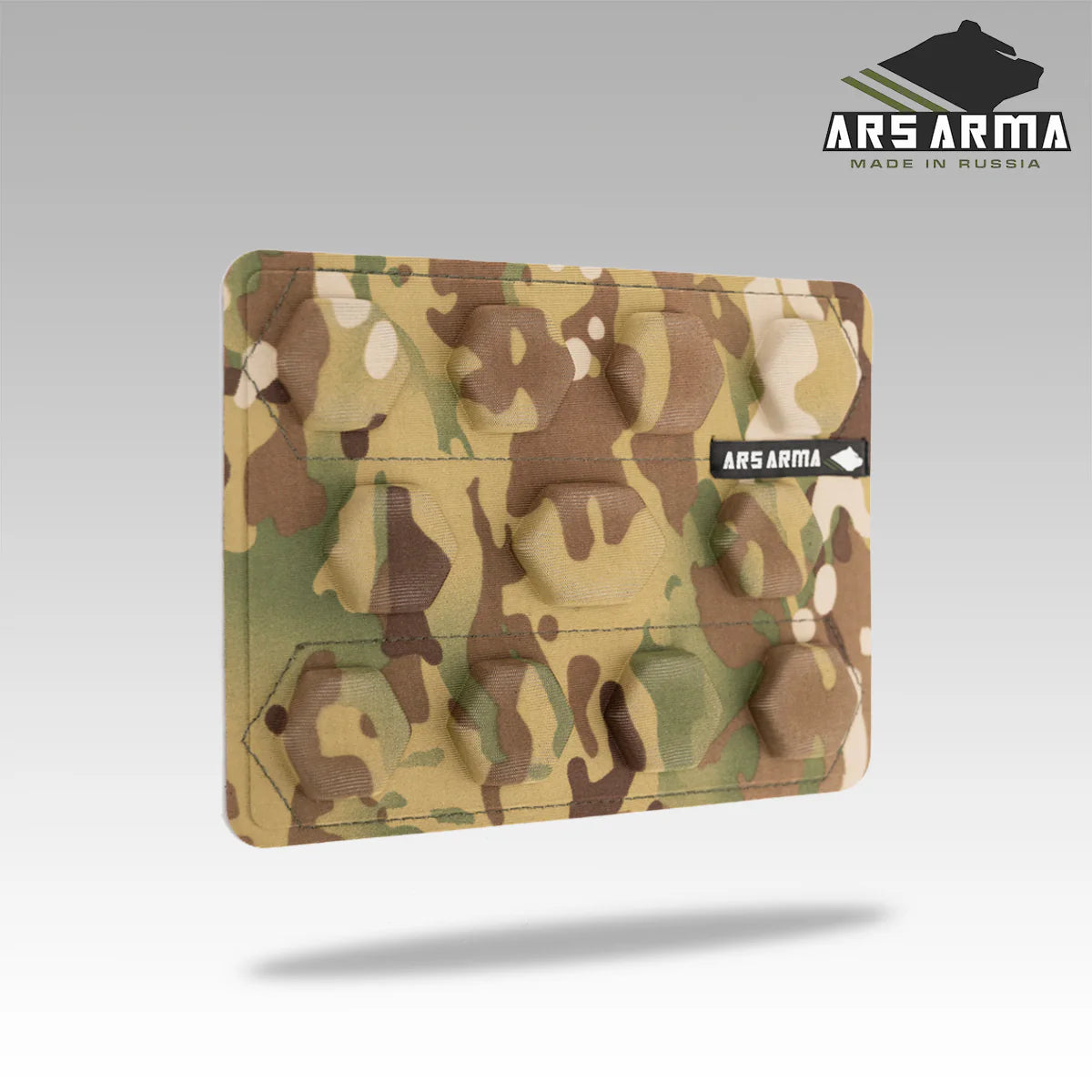 Russian Ars Arma HEXS Cummerbund Pads (Pair) - Multicam pattern padded tactical gear accessory with hexagonal cushioning and ARS ARMA branding.