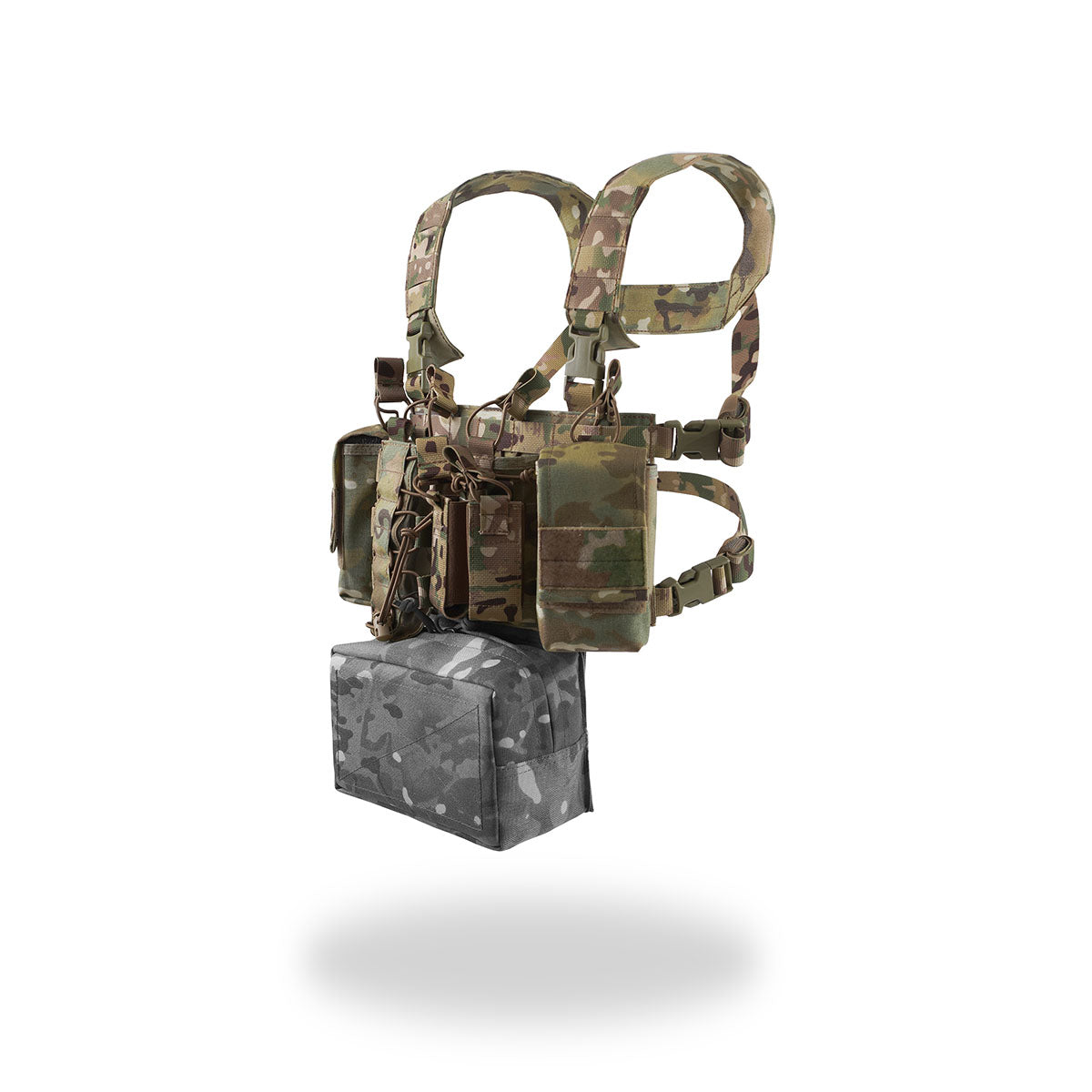 Russian MBC Gear - "D3" Tactical Chest Rig - Multicam with multiple pouches and adjustable straps designed for durable Russian surplus tactical use.