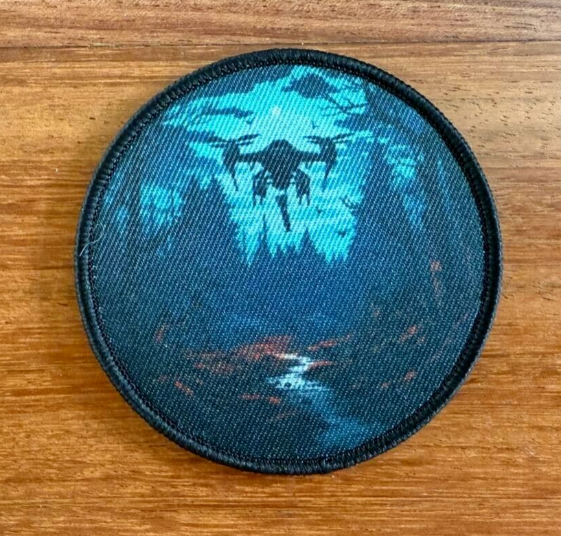 Circular Badge with Drone Design - Russian Military Patch by Korpus Vyshivaniya