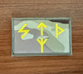 Runic Symbols on Camo Russian Tactical Military Patch