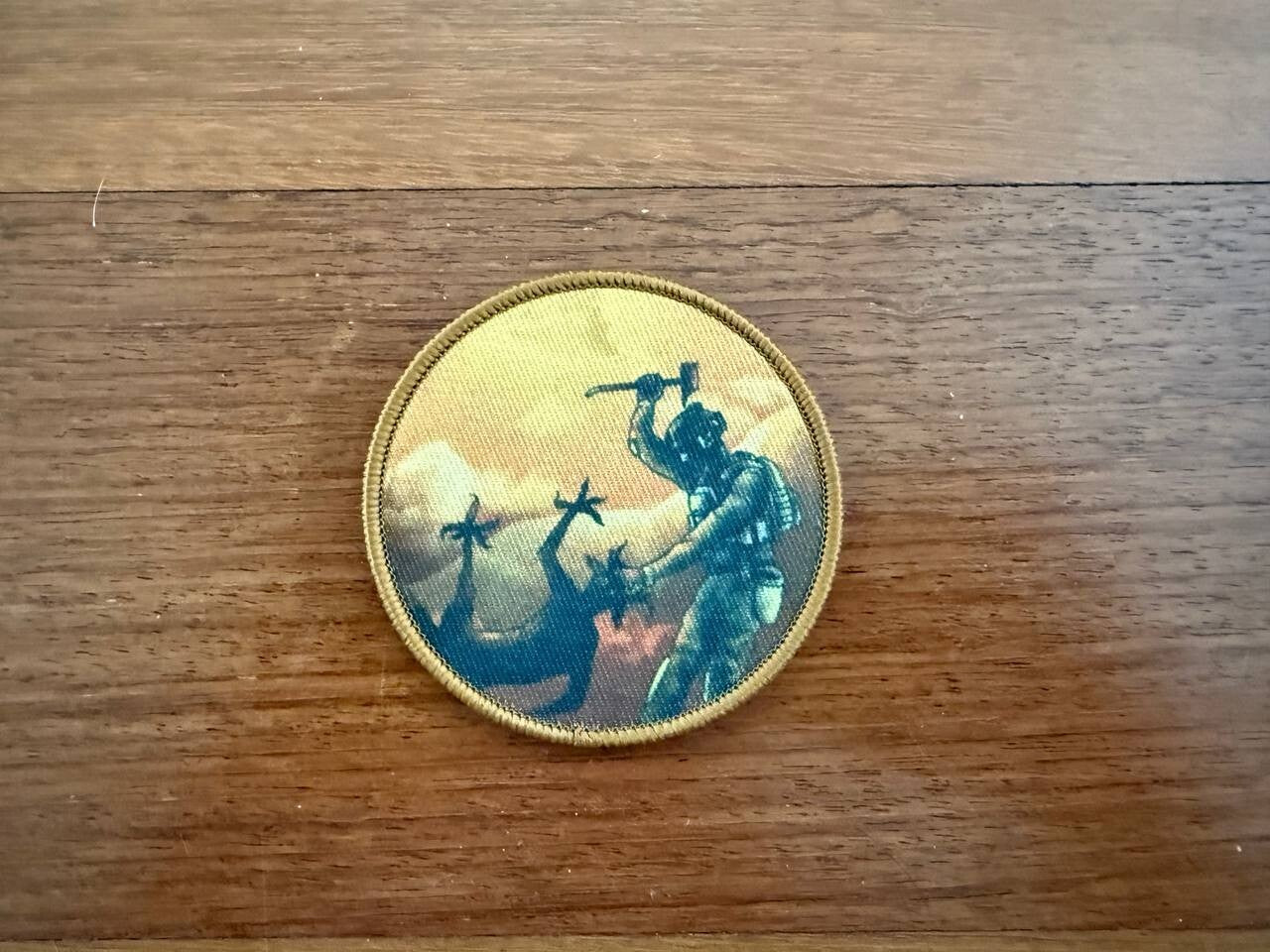 Russian Military Badge - Soldier Fighting a Demon Design Patch
