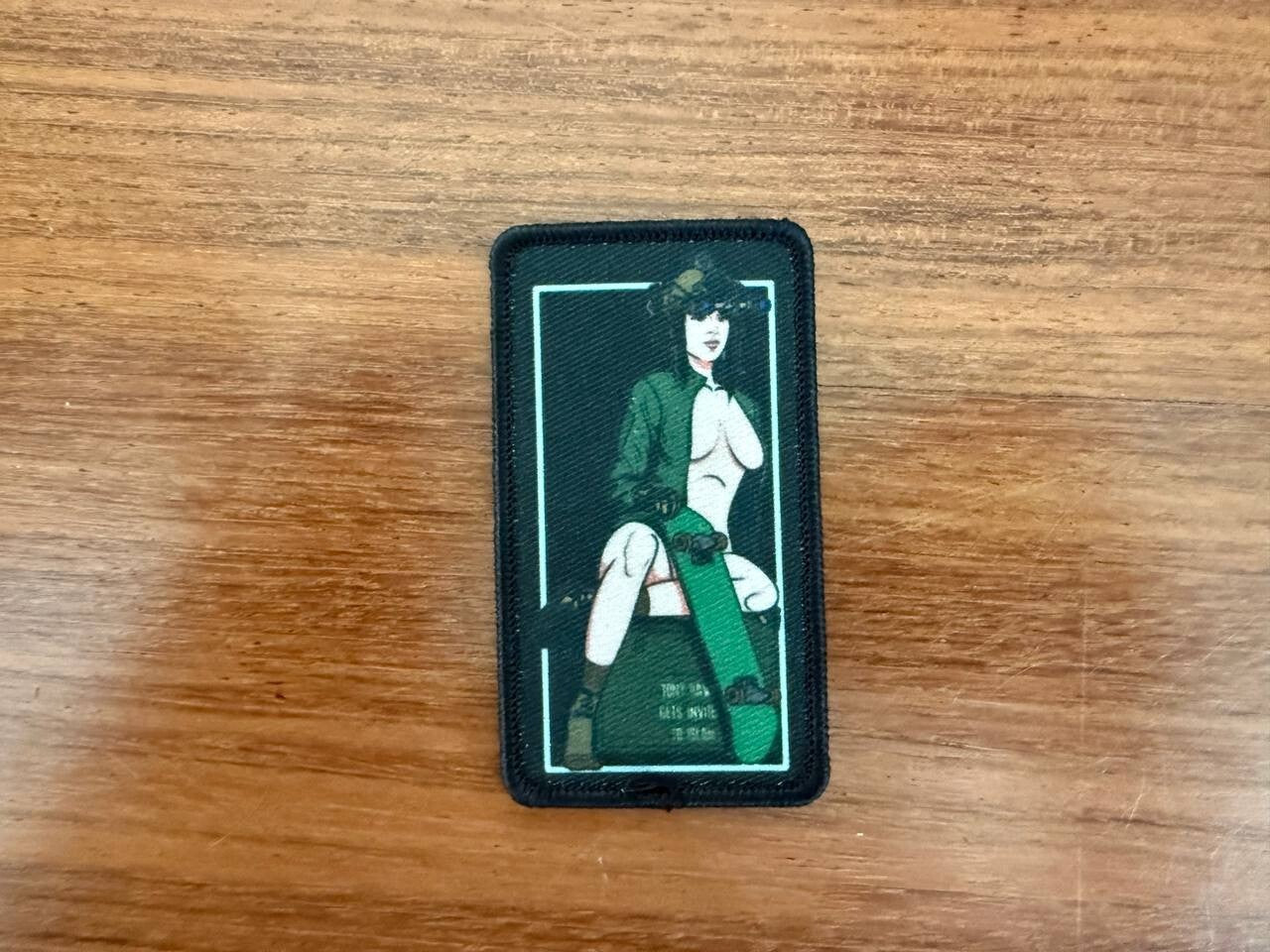 Pin-Up Skater Girl - Russian Military Patch by Korpus Vyshivaniya