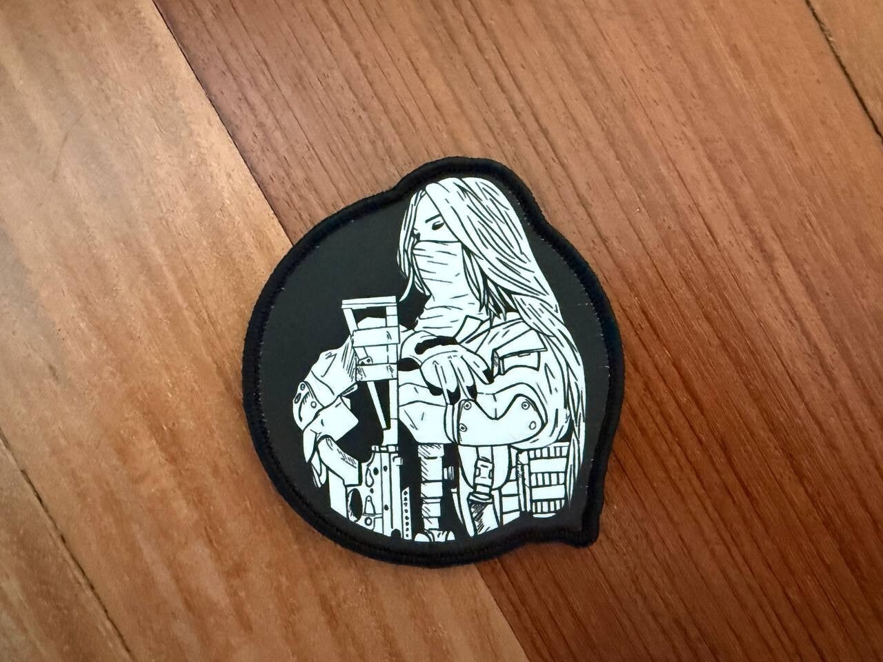 Female Warrior with Gun Morale Badge - Russian Army Military Patch