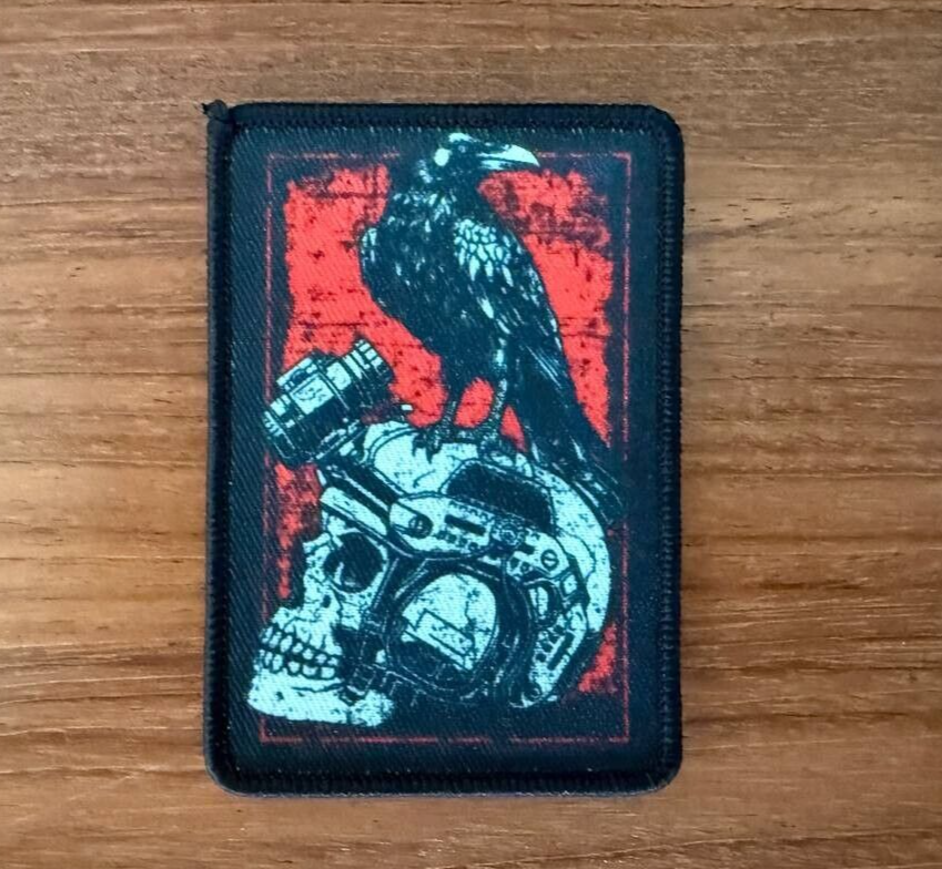 Raven on Skull Russian Military Patch by Korpus Vyshivaniya - Korpus Vyshivaniya patch (Image 1)