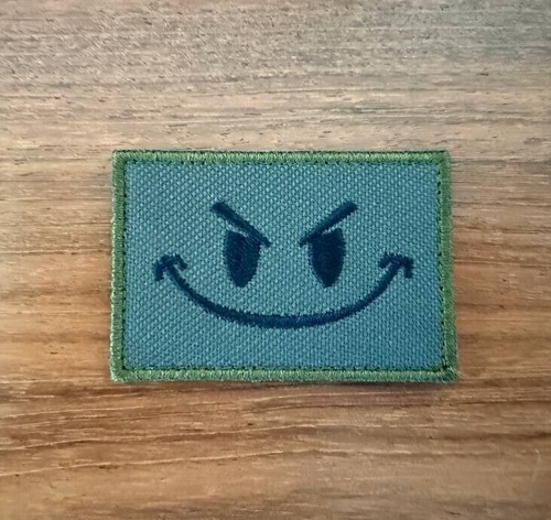 "Smirking Face" Olive-Green Design Russian Tactical Military Patch