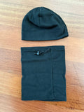 Fleece Hat and Neck Gaiter Set (Black Color)