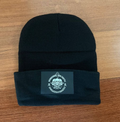 Black Knit Beanie with Skull Design Patch "Orthodoxy or Death"