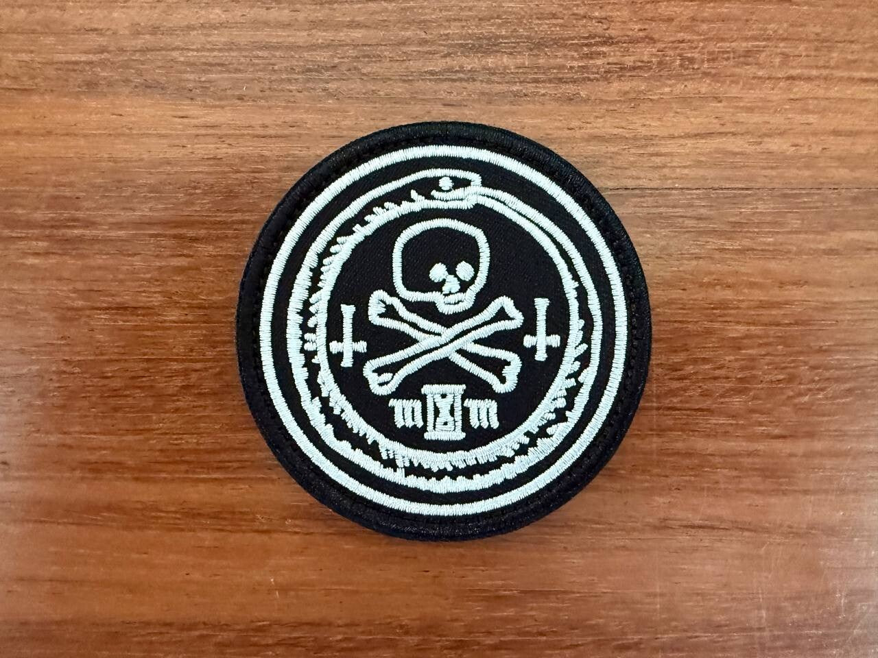 Russian Military Morale Badge -  Skull, Crossbones, Ouroboros Patch