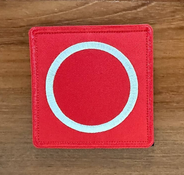 "White Circle on Red" (Northern Military Group) Military Patch Russian Army