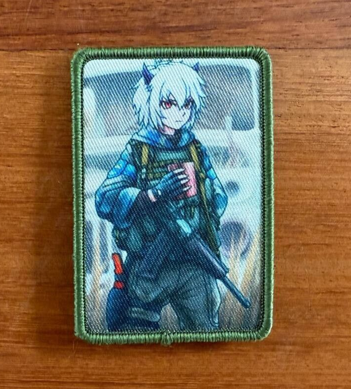 Anime Character Design Russian Military Patch by Korpus Vyshivaniya