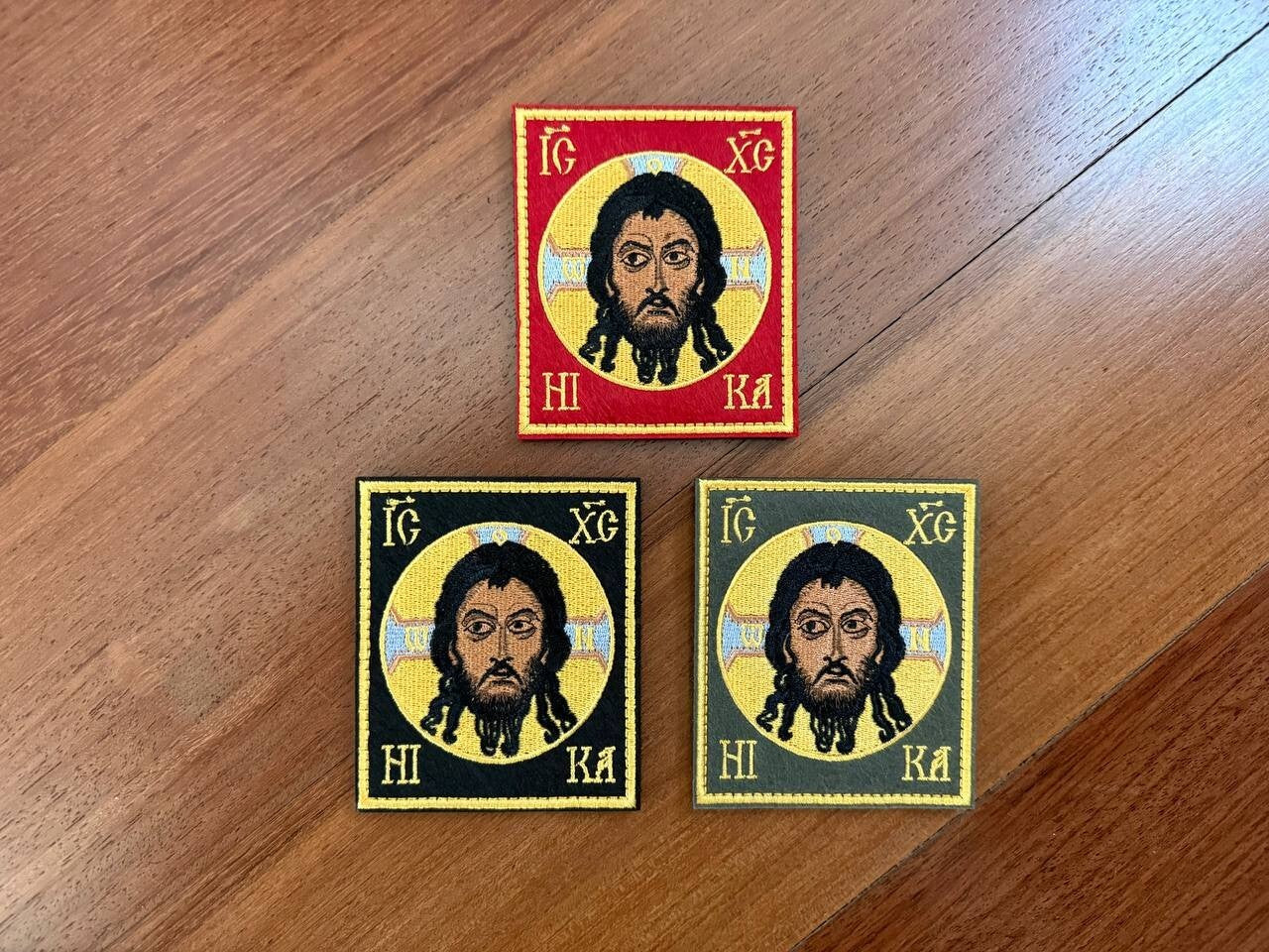 Set of 3 Russian Orthodox Christian Badges  - Military Patches Bundle