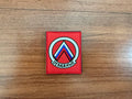 "Courageous" Red with Tricolor, 5x6 cm Military Badge  - Russian Tactical Patch
