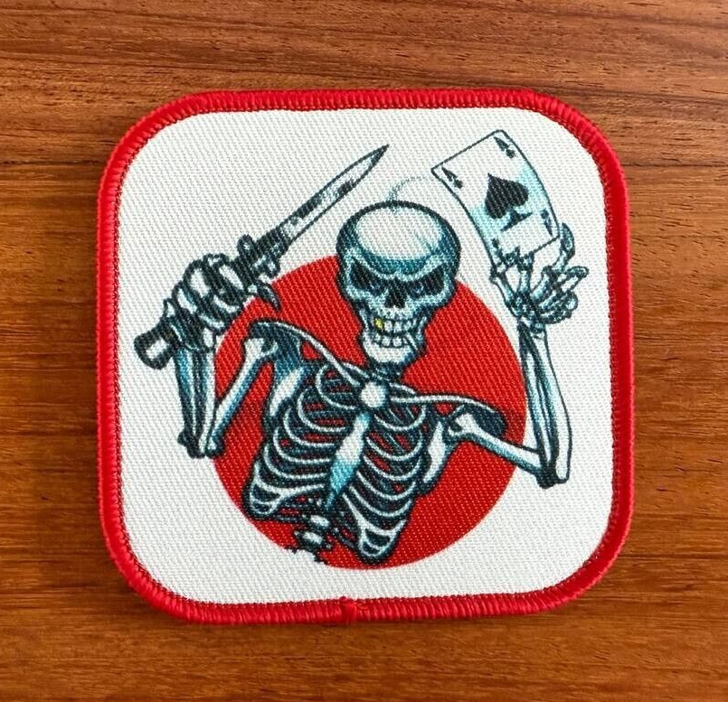 Skeleton Ace Embroidered Badge - Russian Army Military Patch