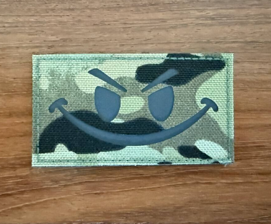 Multicam Smiling Face - Russian Tactical Military Patch