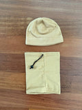 Fleece Hat and Neck Gaiter Set (Tan Color)