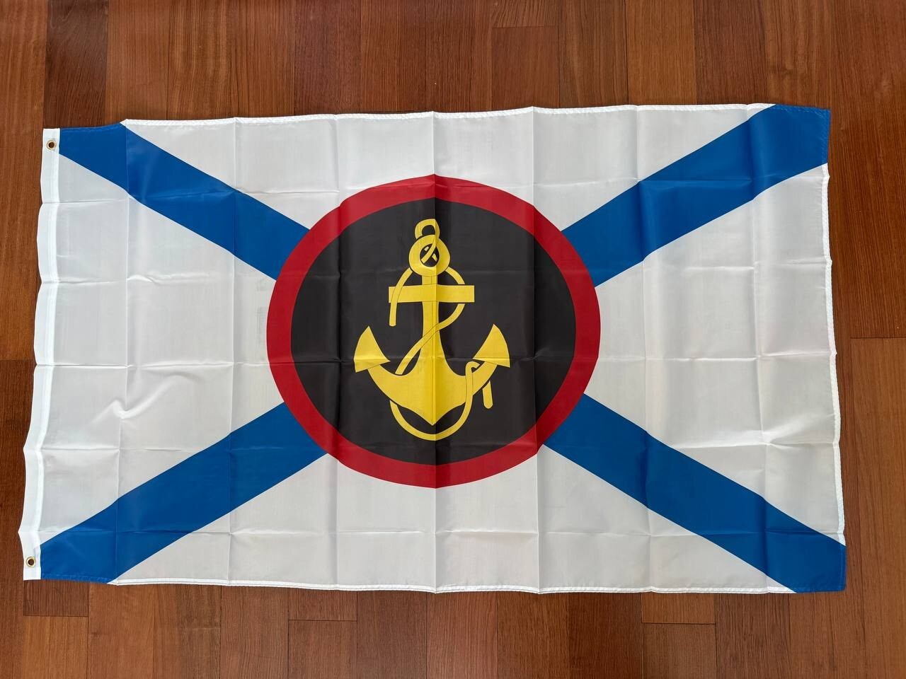Russian Marine Corps Flag - St. Andrew's Cross with Anchor Emblem 150 x 90cm