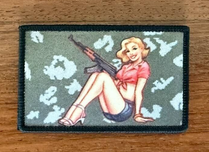 Pin-Up Girl with Rifle Russian Army - Military Patch