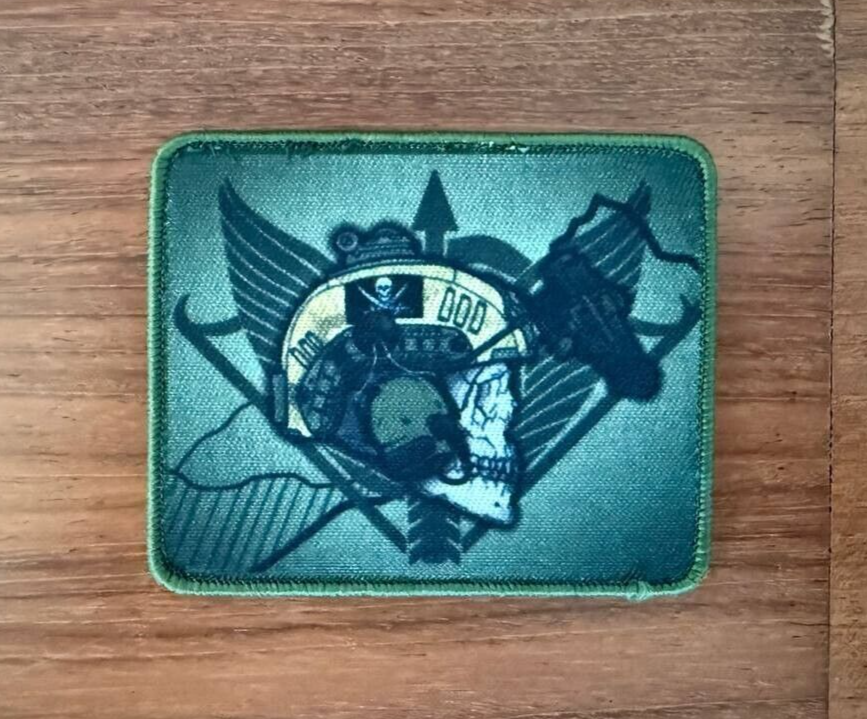 Skull with Wings and Dagger Russian Military Patch by Korpus Vyshivaniya