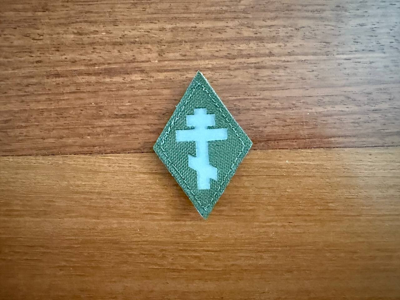 Russian Orthodox Cross Patch - Subdued Green - Military Badge