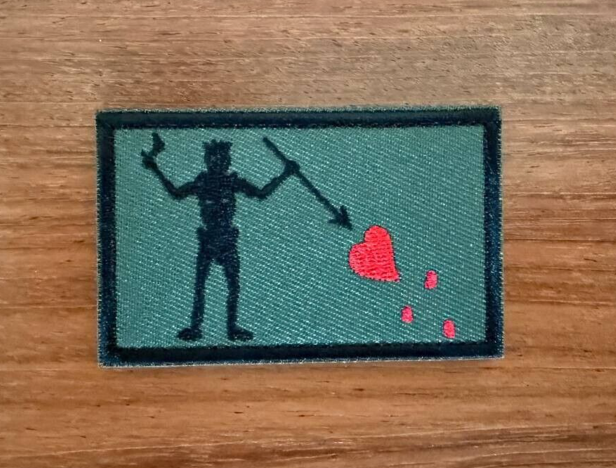 Pirate Skeleton & Heart Strike Russian Tactical Military Patch
