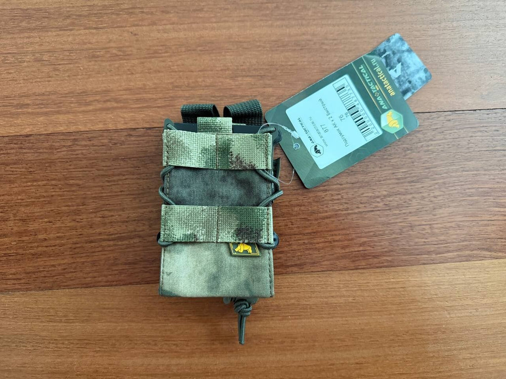 Russian Ana Tactical AK Magazine Pouch - Holds 2 Mags - ATACS Camouflage