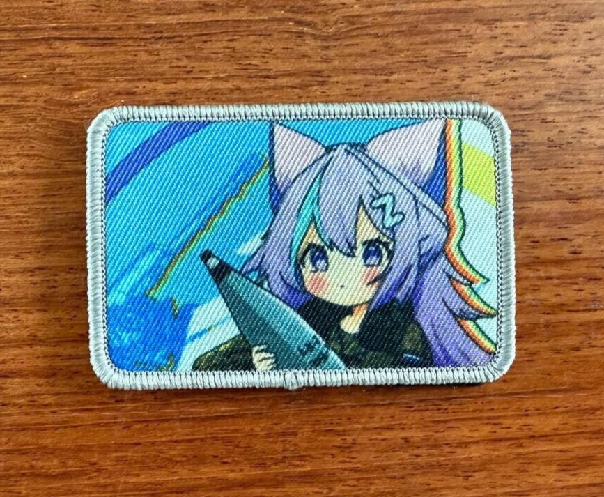 Anime Fox-Eared Character Design Russian Military Patch by Korpus Vyshivaniya