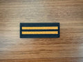 Russian Tactical Military Rank Insignia Patch - Yellow Stripes on Black