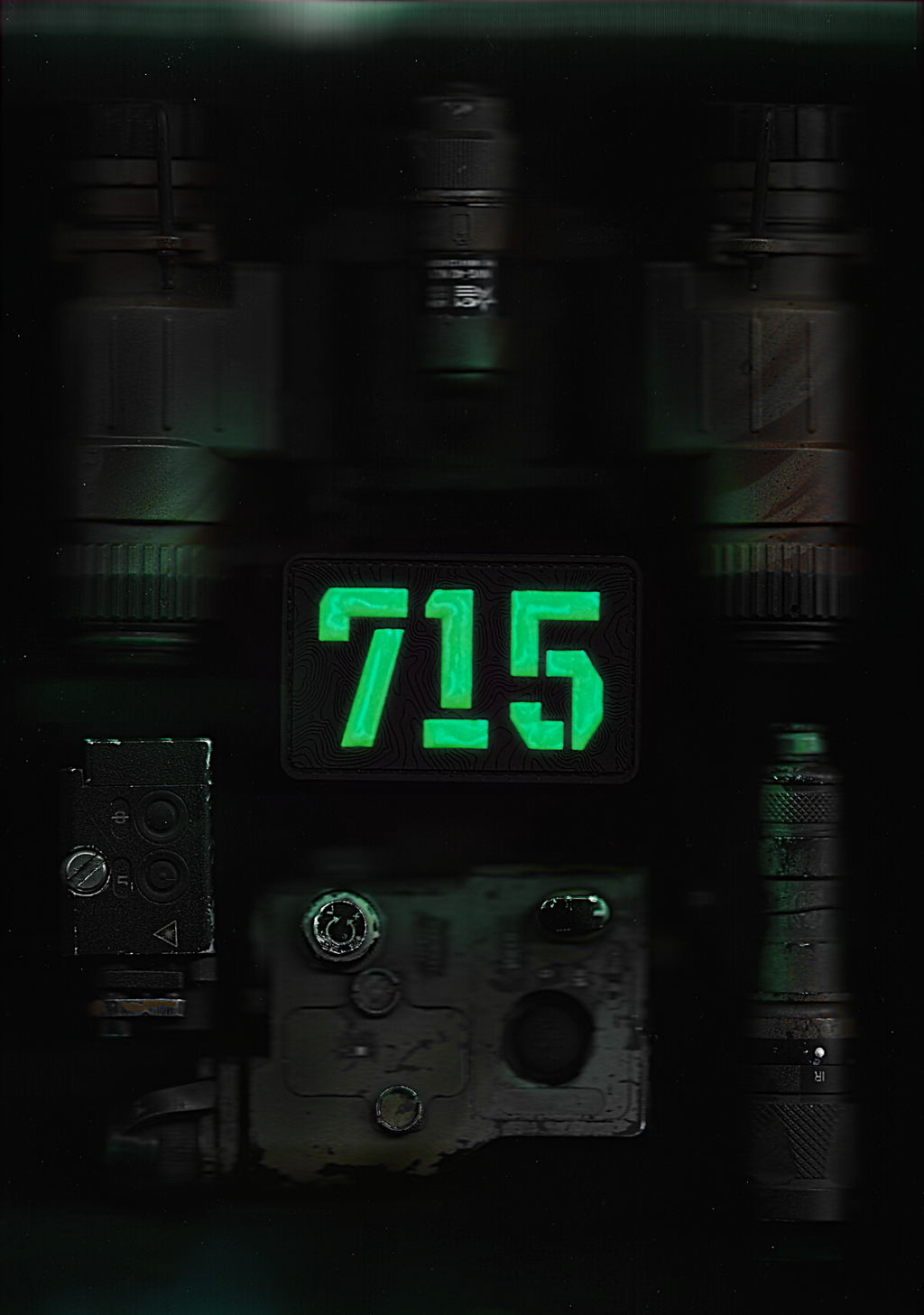 Russian 715 Team - Black Glow-in-the-Dark - Military Patch