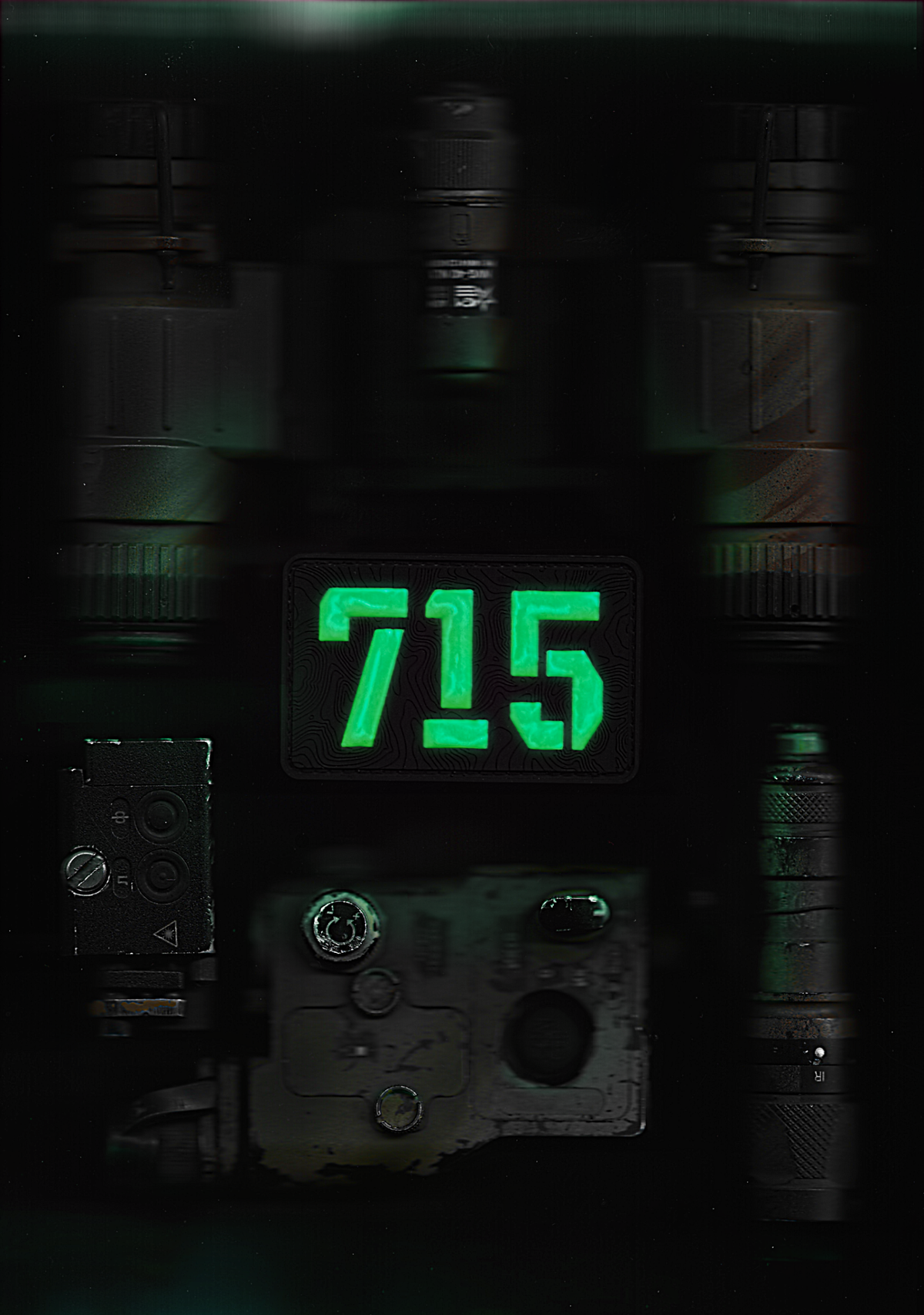 Russian 715 Team - Black Glow-in-the-Dark - Military Patch