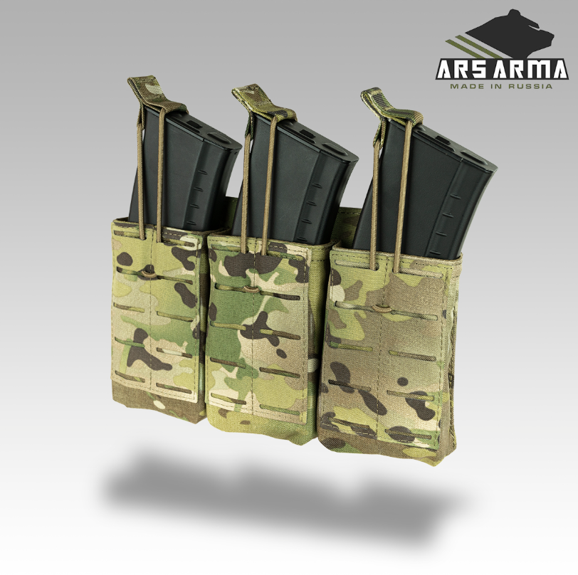 Russian Ars Arma Assault 2.0 LC 3x Mag Pouch - Multicam Camo