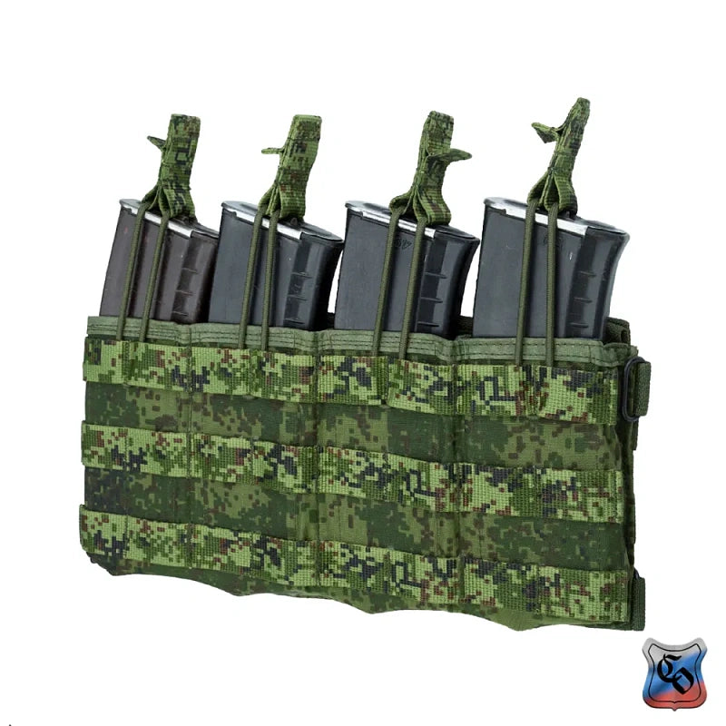 Preorder: Russian SSO AKM 4 MOLLE Quad AK Magazine Pouch - Open Top