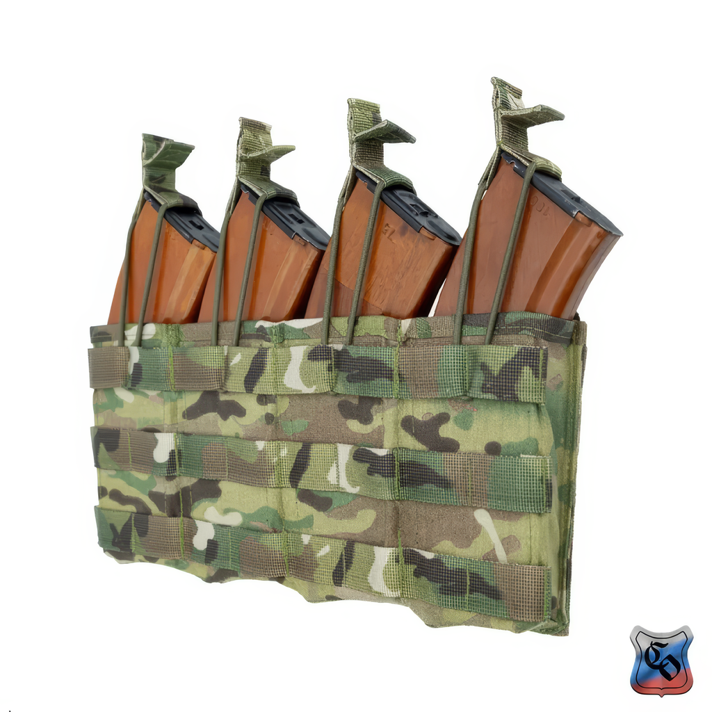 Preorder: Russian SSO AKM 4 MOLLE Quad AK Magazine Pouch - Open Top