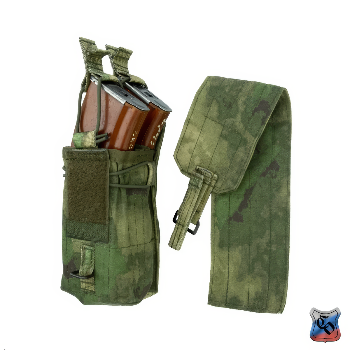 Preorder: Russian SSO AKM 2 MOLLE Modular Double AK Magazine Pouch - Removable, Height-Adjustable Flap