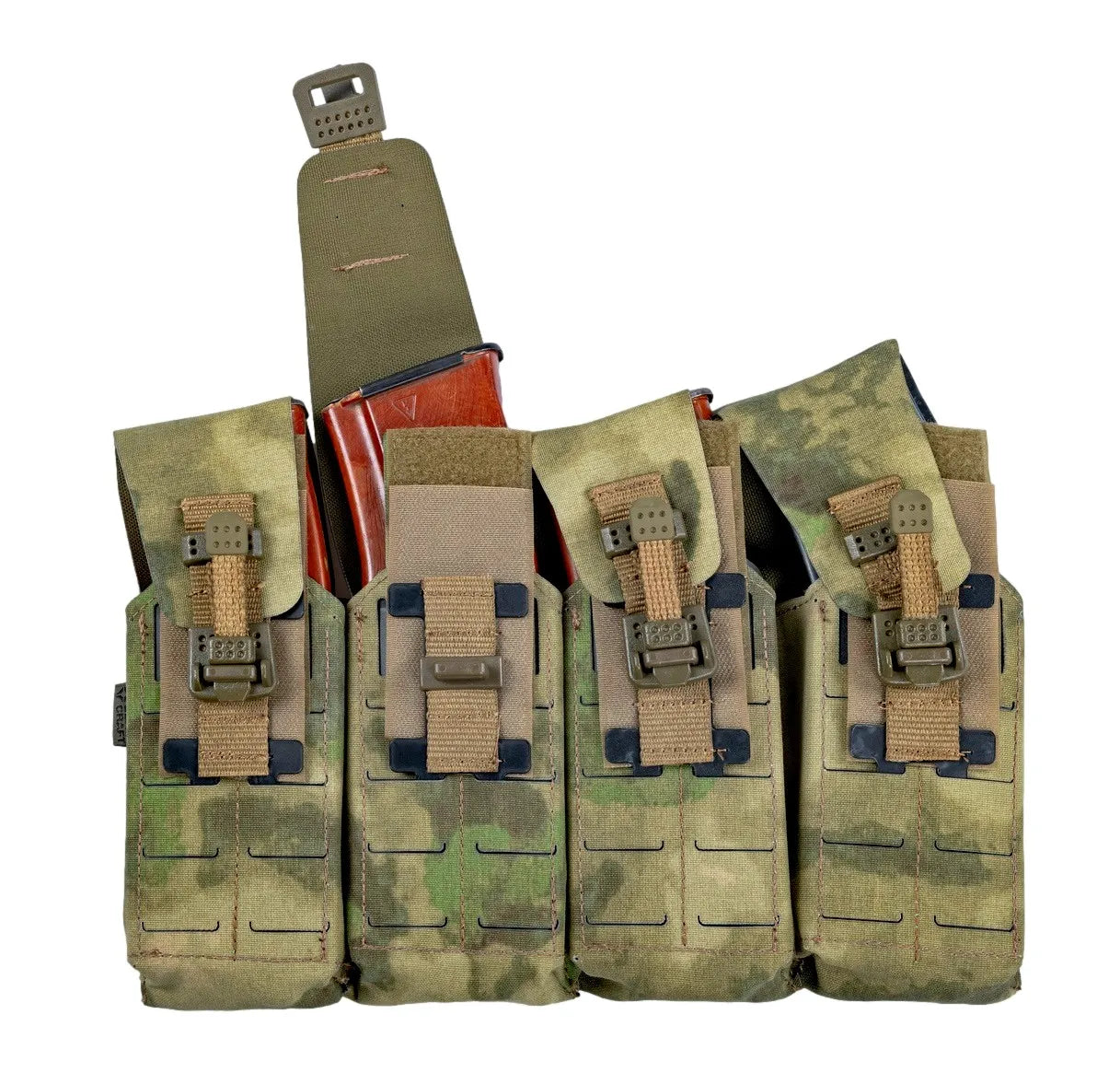 Preorder: Russian Gear Craft AK Quad Mag Pouch - Rigid Silent Flap Closure