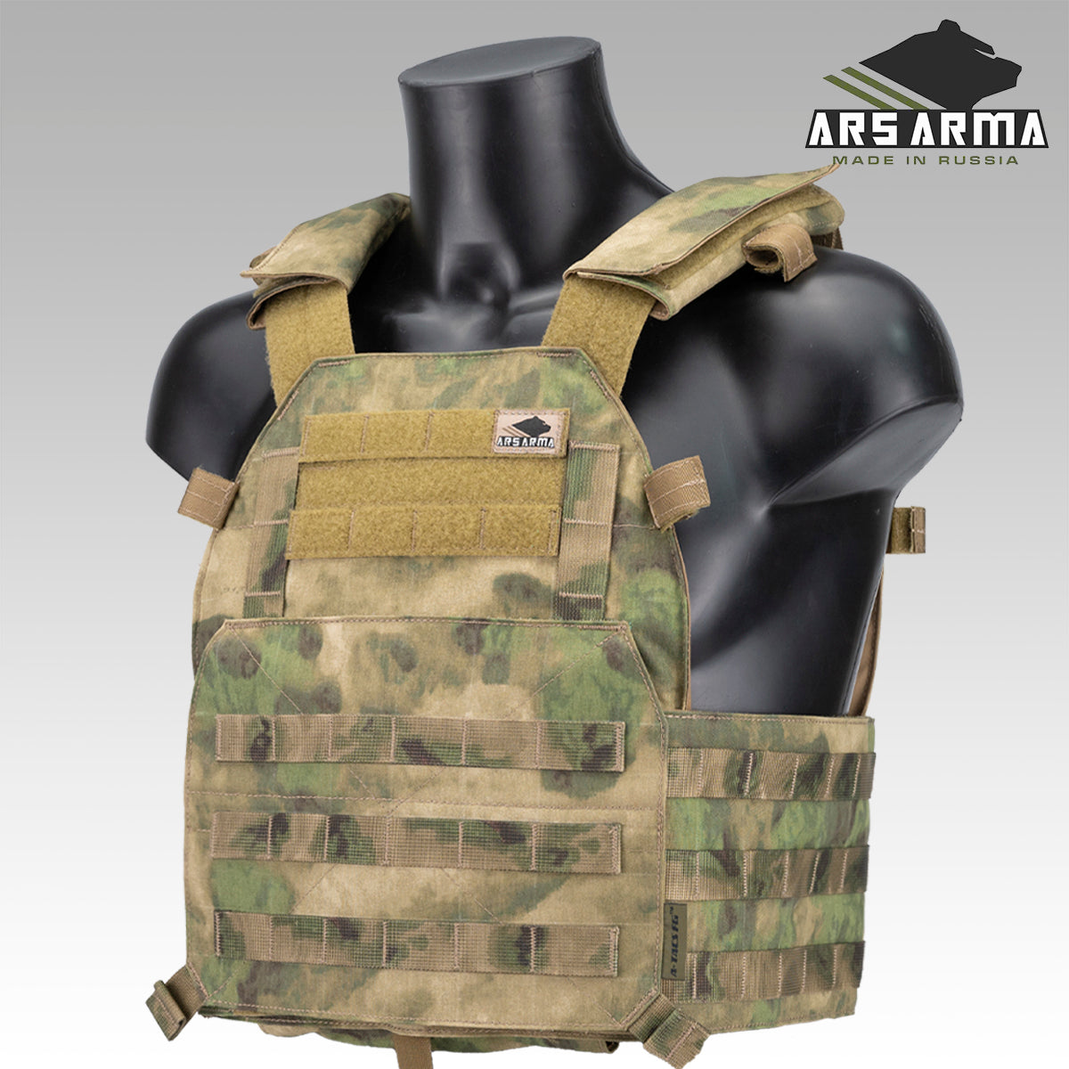 Russian Ars Arma 6094U Plate Carrier Vest A-TACS FG Moss Camo - Size M