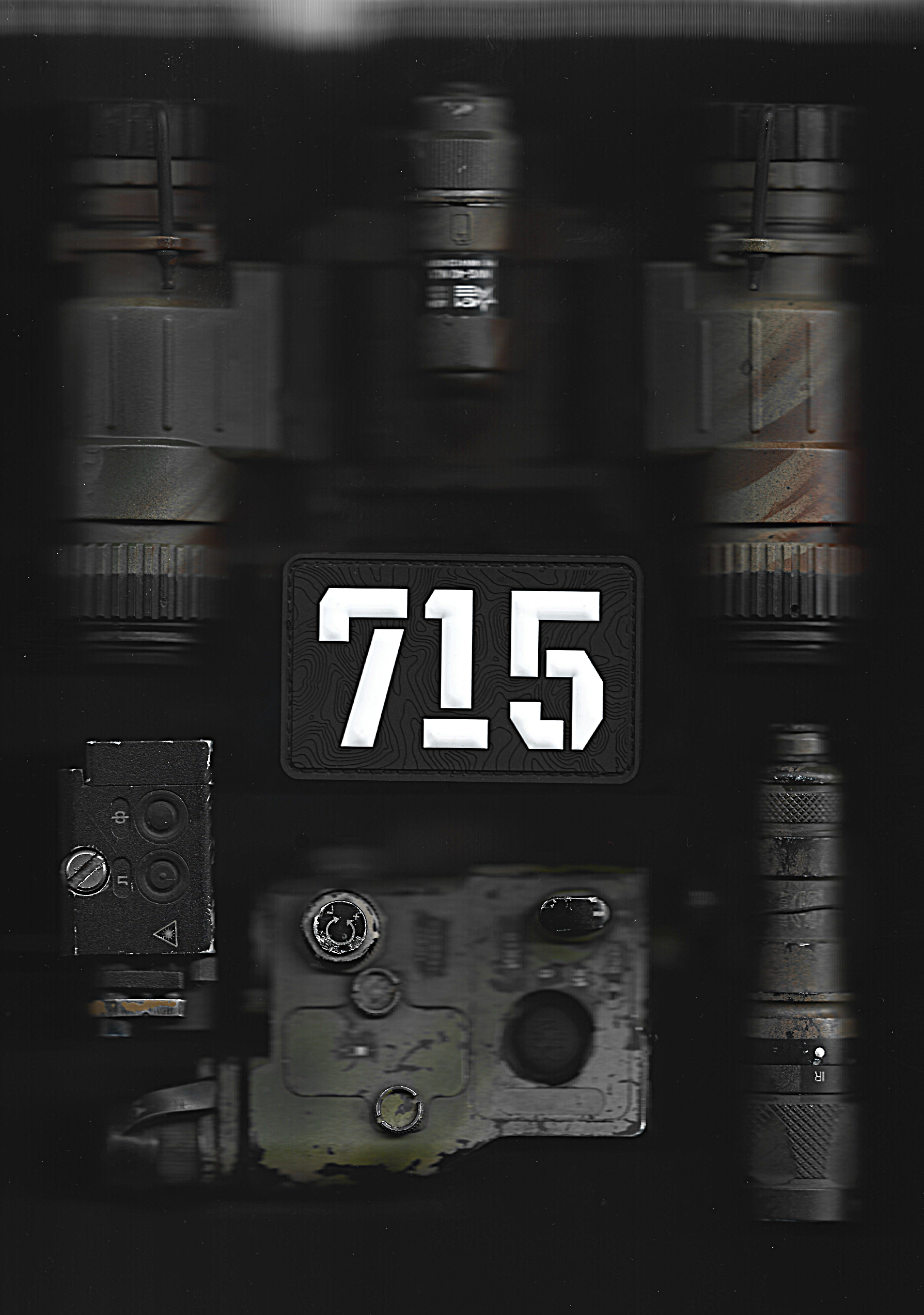 Russian 715 Team - Black Glow-in-the-Dark - Military Patch