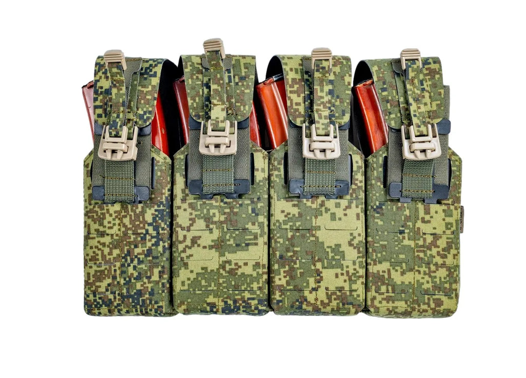 Preorder: Russian Gear Craft AK Quad Mag Pouch - Rigid Silent Flap Closure
