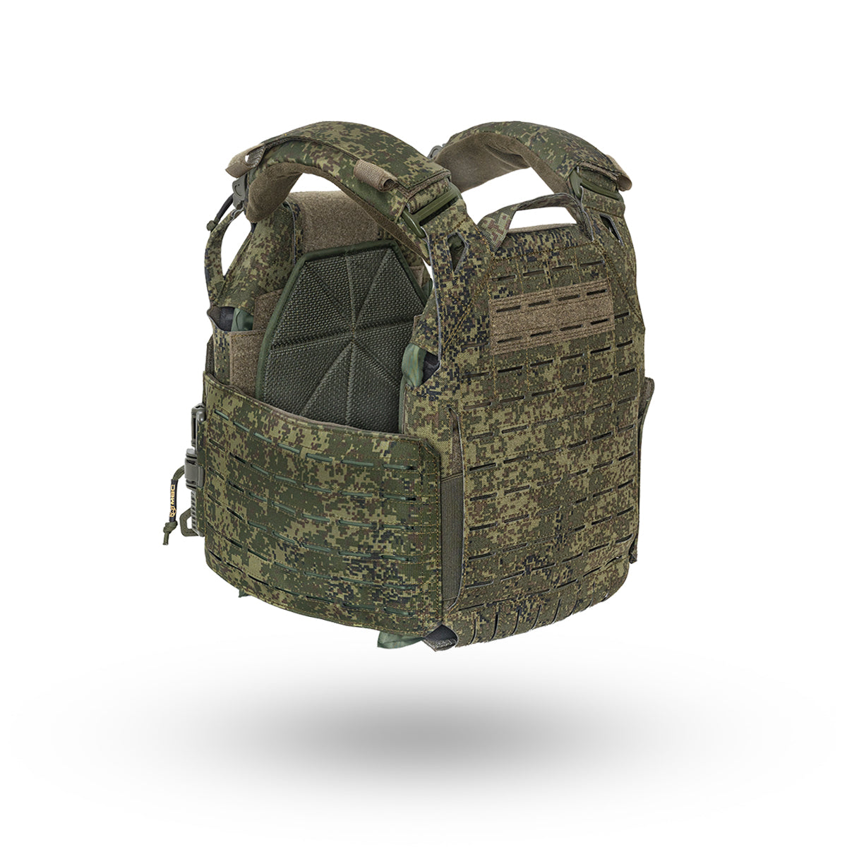 Russian MBC Gear Phantom Type 2 Plate Carrier in EMR Digital Flora camouflage, size M, featuring adjustable padded shoulder straps and MOLLE webbing for tactical gear attachment.