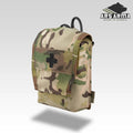 Compact tactical medical pouch in Multicam pattern featuring a black cross patch, designed for field use, named Russian Ars Arma A-25 Cassette 2.0 Medium LC Medical Pouch - Multicam.